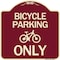 Signmission Bicycle Parking Only With Graphic Heavy-Gauge Aluminum Architectural Sign, 18" x 18", BU-1818-24320 A-DES-BU-1818-24320 - alternate 1
